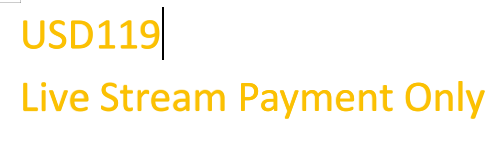 USD119 Live Stream Payment Only